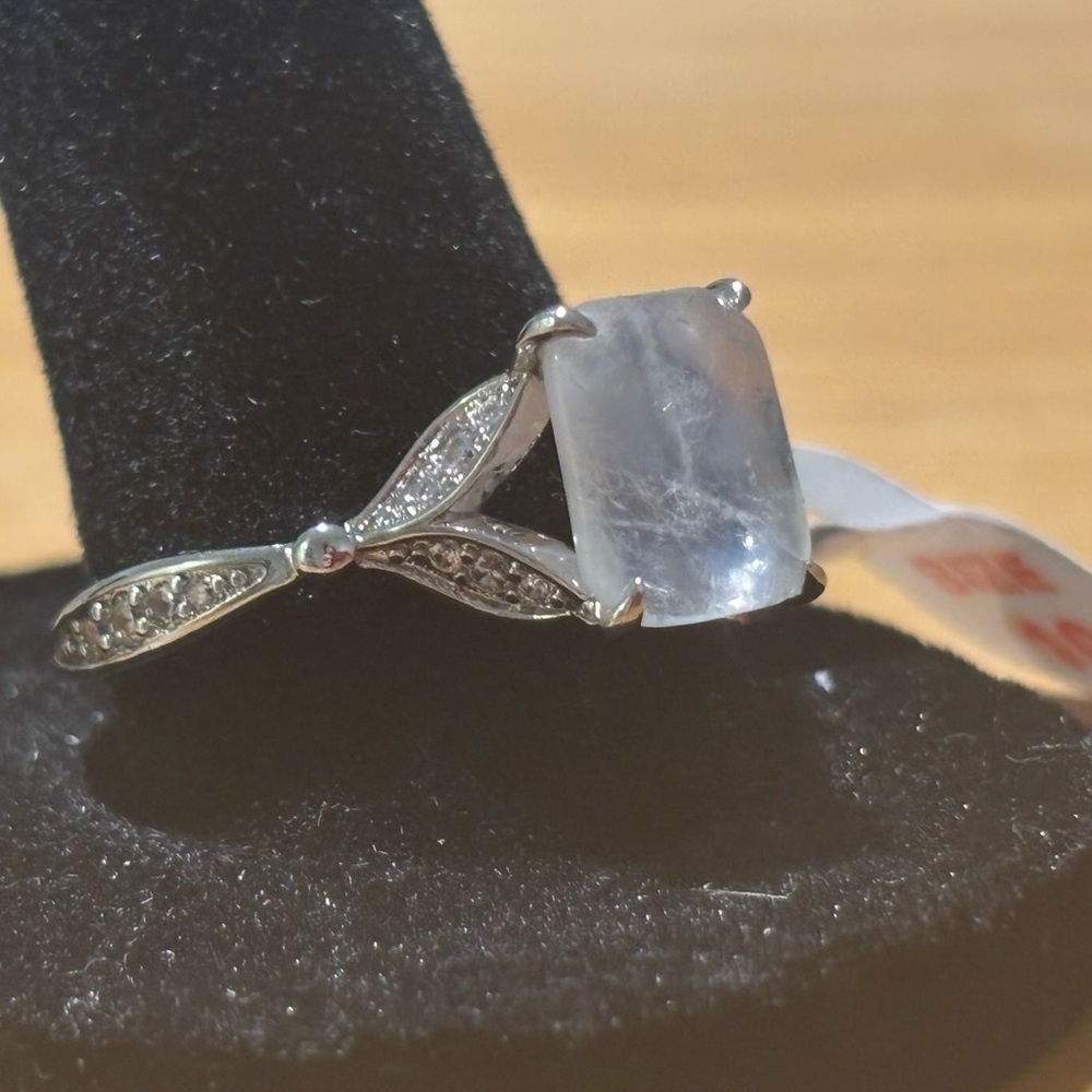 Bomb Party- Genuine Moonstone Ring Sz 10